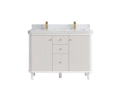 Miami 48 in. W x 22 in. D Double Sink Bathroom Vanity - Willow Bath and Vanity