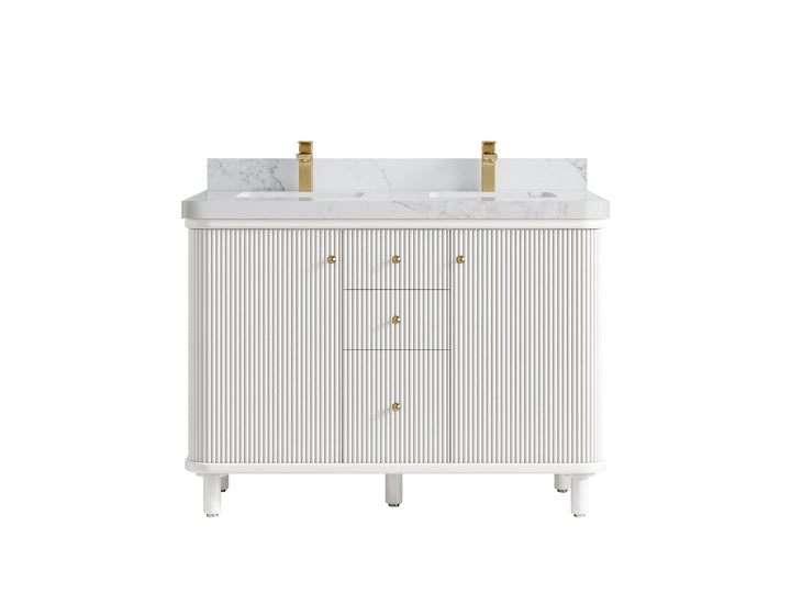 Miami 48 in. W x 22 in. D Double Sink Bathroom Vanity - photo 14