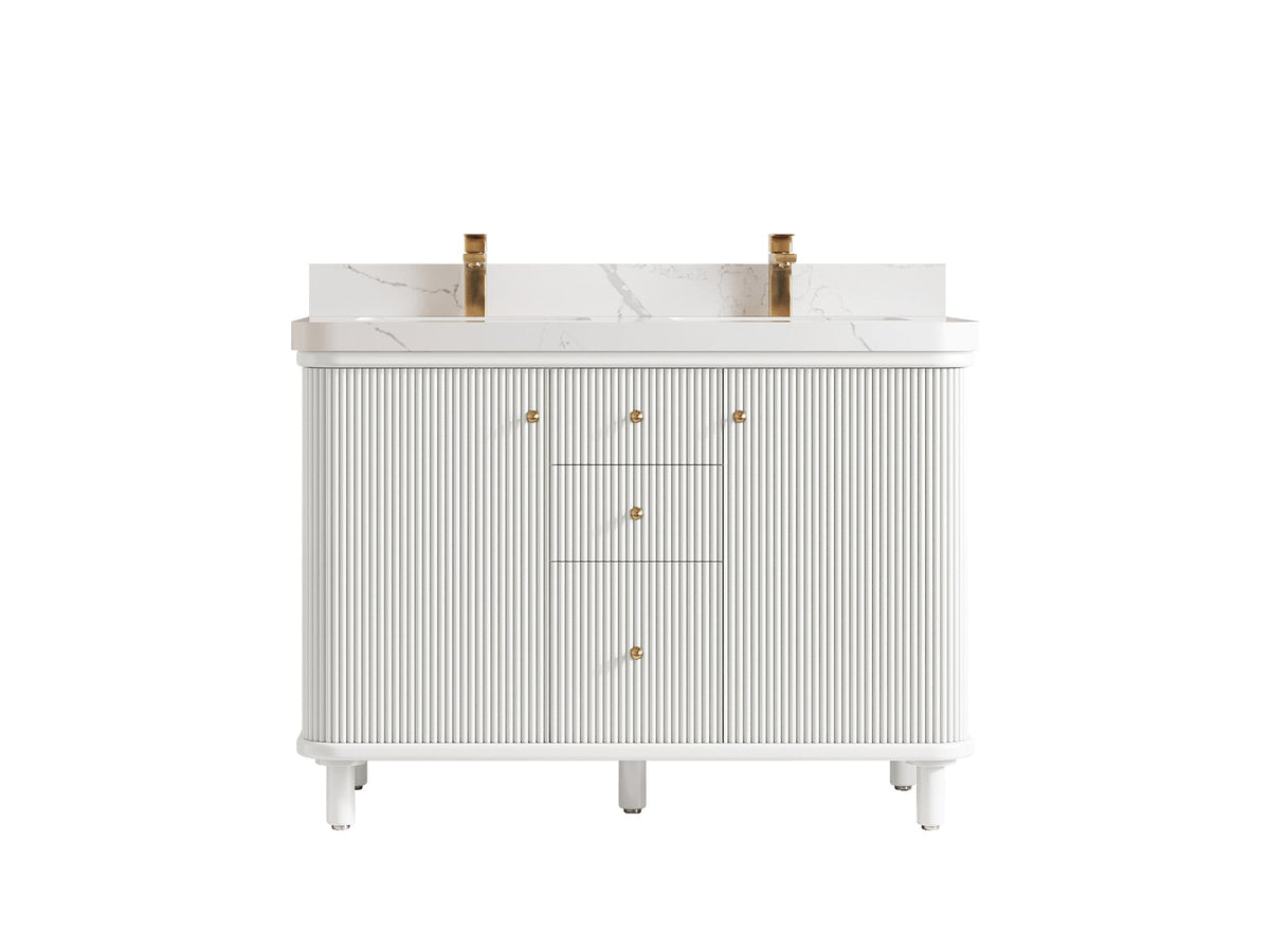 Miami 48 in. W x 22 in. D Double Sink Bathroom Vanity - Willow Bath and Vanity