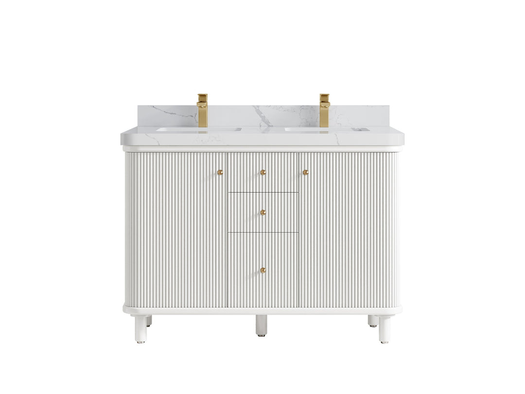 Miami 48 in. W x 22 in. D Double Sink Bathroom Vanity - Willow Bath and Vanity