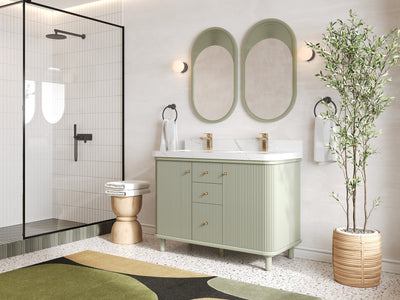 Miami 48 in. W x 22 in. D Double Sink Bathroom Vanity - Willow Bath and Vanity