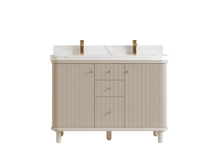 Miami 48 in. W x 22 in. D Double Sink Bathroom Vanity - photo 1