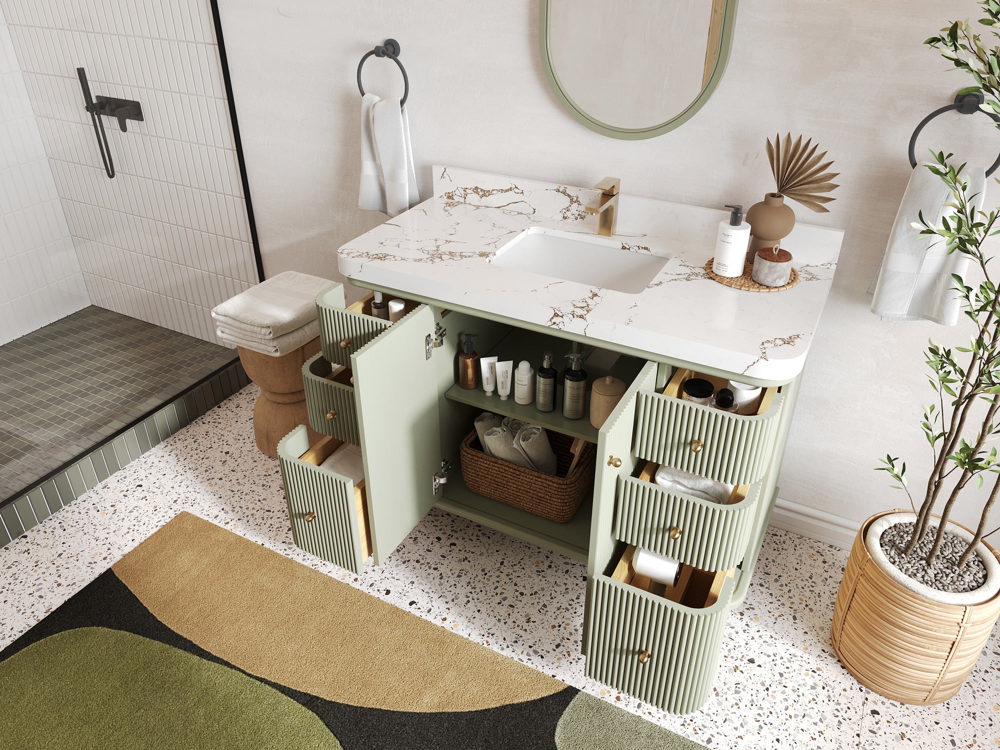 Miami 48 in. W x 22 in. D Single Sink Bathroom Vanity - Willow Bath and Vanity