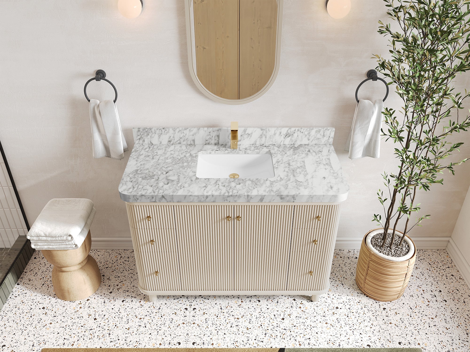 Miami 48 in. W x 22 in. D Single Sink Bathroom Vanity - Willow Bath and Vanity