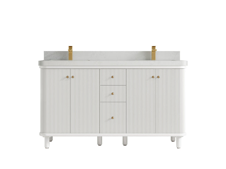 Miami 60 in. W x 22 in. D Double Sink Bathroom Vanity - photo 15