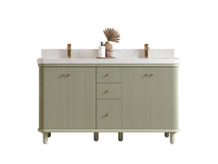 Miami 60 in. W x 22 in. D Double Sink Bathroom Vanity - photo 1