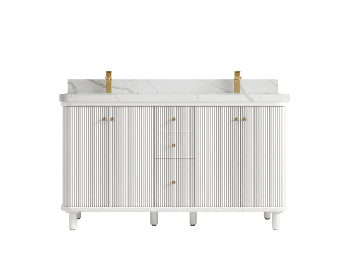 Miami 60 in. W x 22 in. D Double Sink Bathroom Vanity - photo 9