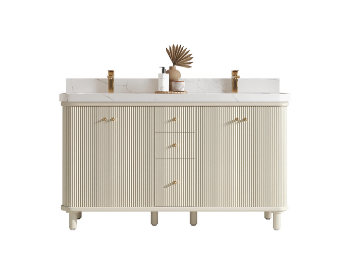 Miami 60 in. W x 22 in. D Double Sink Bathroom Vanity - photo 1