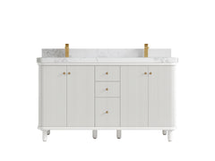 Miami 60 in. W x 22 in. D Double Sink Bathroom Vanity - photo 12