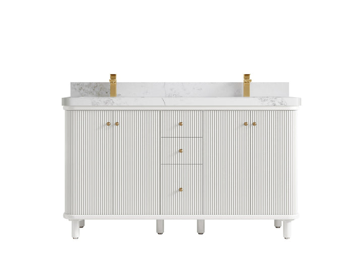 Miami 60 in. W x 22 in. D Double Sink Bathroom Vanity - photo 11