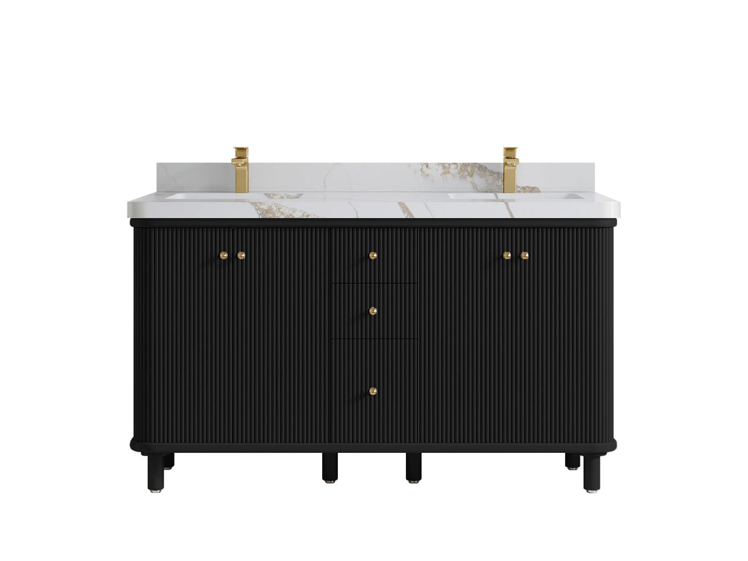 Miami 60 in. W x 22 in. D Double Sink Bathroom Vanity - Willow Bath and Vanity