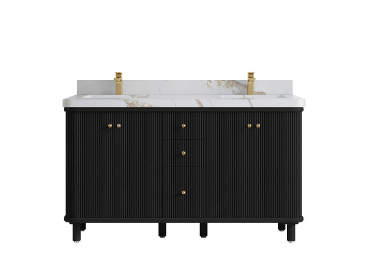 Miami 60 in. W x 22 in. D Double Sink Bathroom Vanity - photo 21
