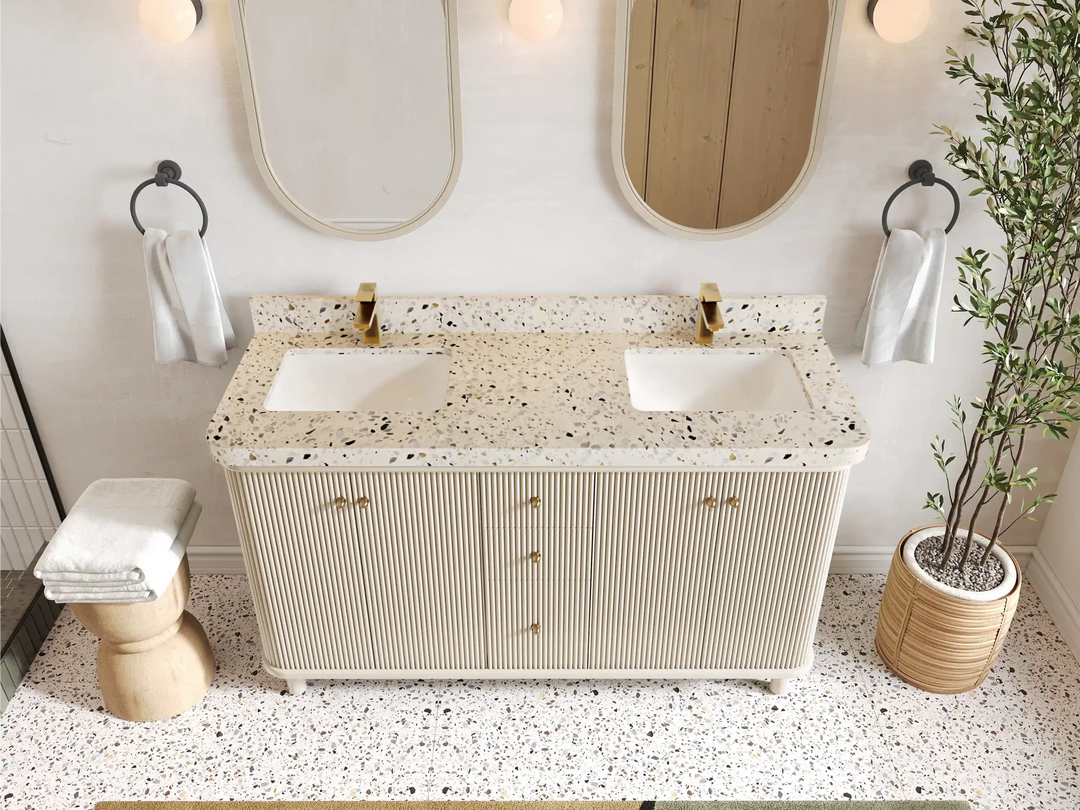 Miami 60 in. W x 22 in. D Double Sink Bathroom Vanity | 
              
                Alabaster
                
                  
             - MIA-CAB-ALB-59D - photo №24