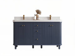 Miami 60 in. W x 22 in. D Double Sink Bathroom Vanity - photo 1