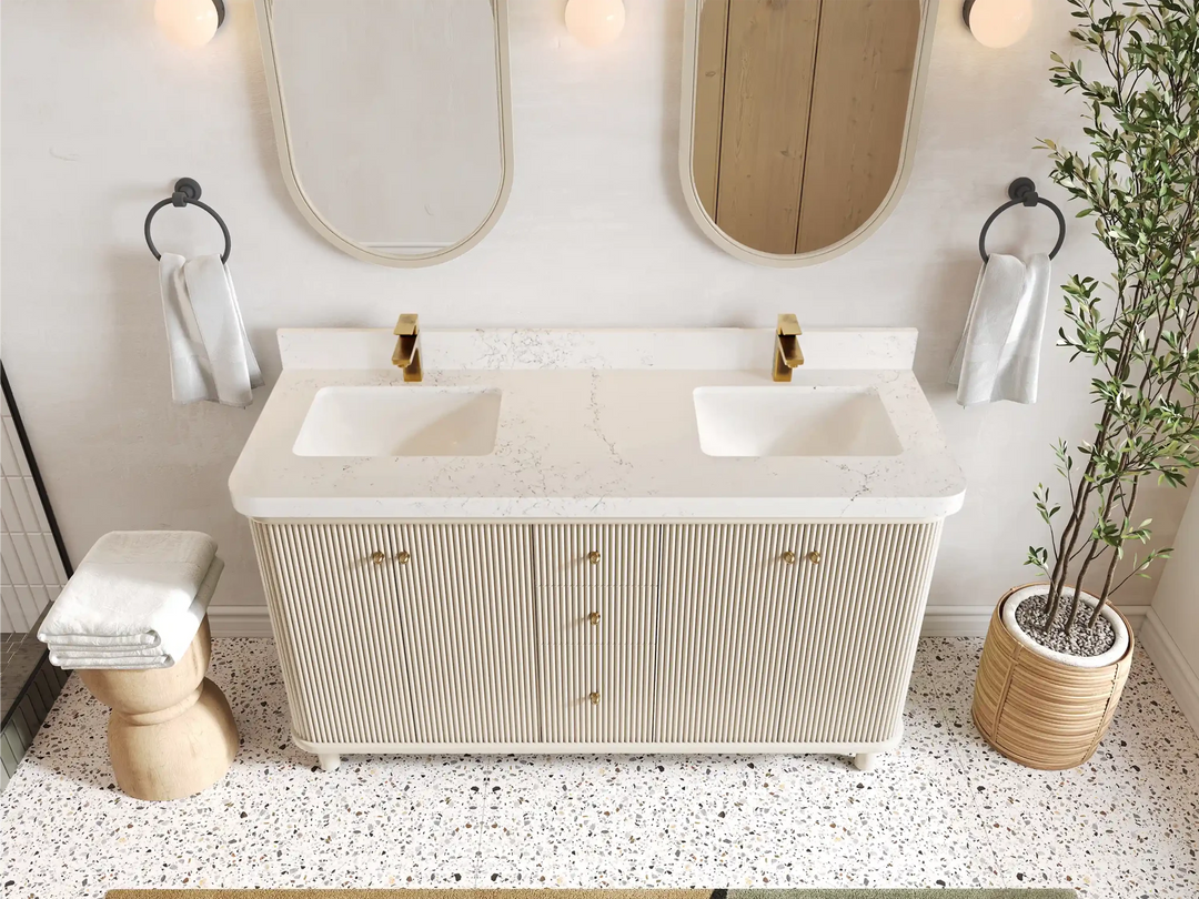 Miami 60 in. W x 22 in. D Double Sink Bathroom Vanity | 
              
                Alabaster
                
                  
             - MIA-CAB-ALB-59D - photo №19