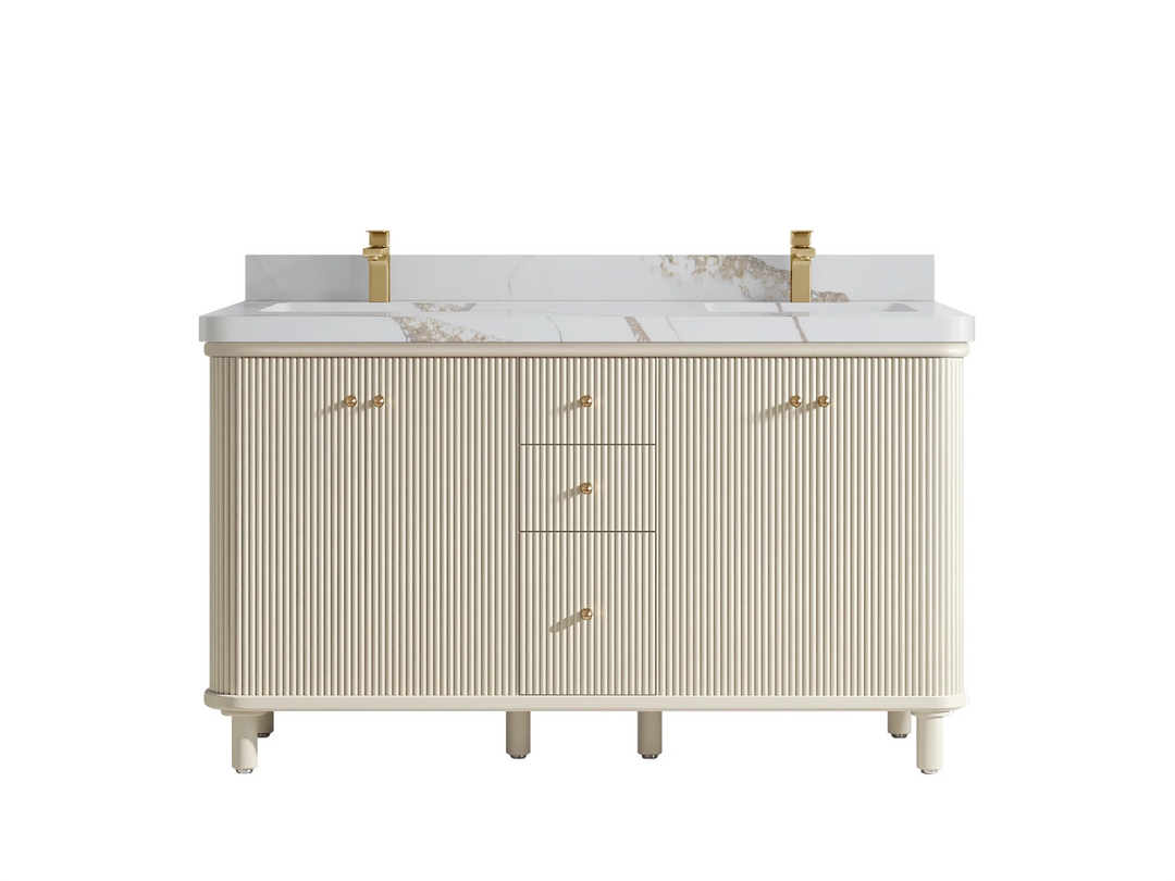 Miami 60 in. W x 22 in. D Double Sink Bathroom Vanity | 
              
                Alabaster
                
                  
             - MIA-CAB-ALB-59D - photo №16