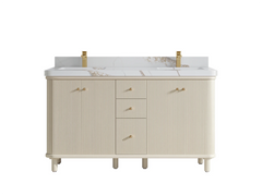 Miami 60 in. W x 22 in. D Double Sink Bathroom Vanity - photo 16