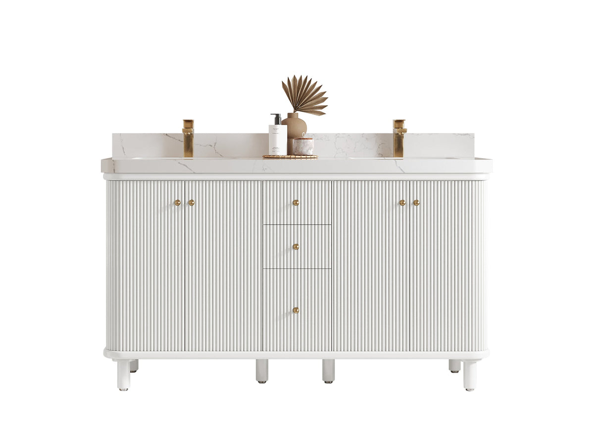 Miami 60 in. W x 22 in. D Double Sink Bathroom Vanity - Willow Bath and Vanity