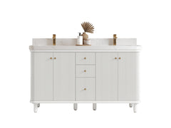 Miami 60 in. W x 22 in. D Double Sink Bathroom Vanity - photo 1
