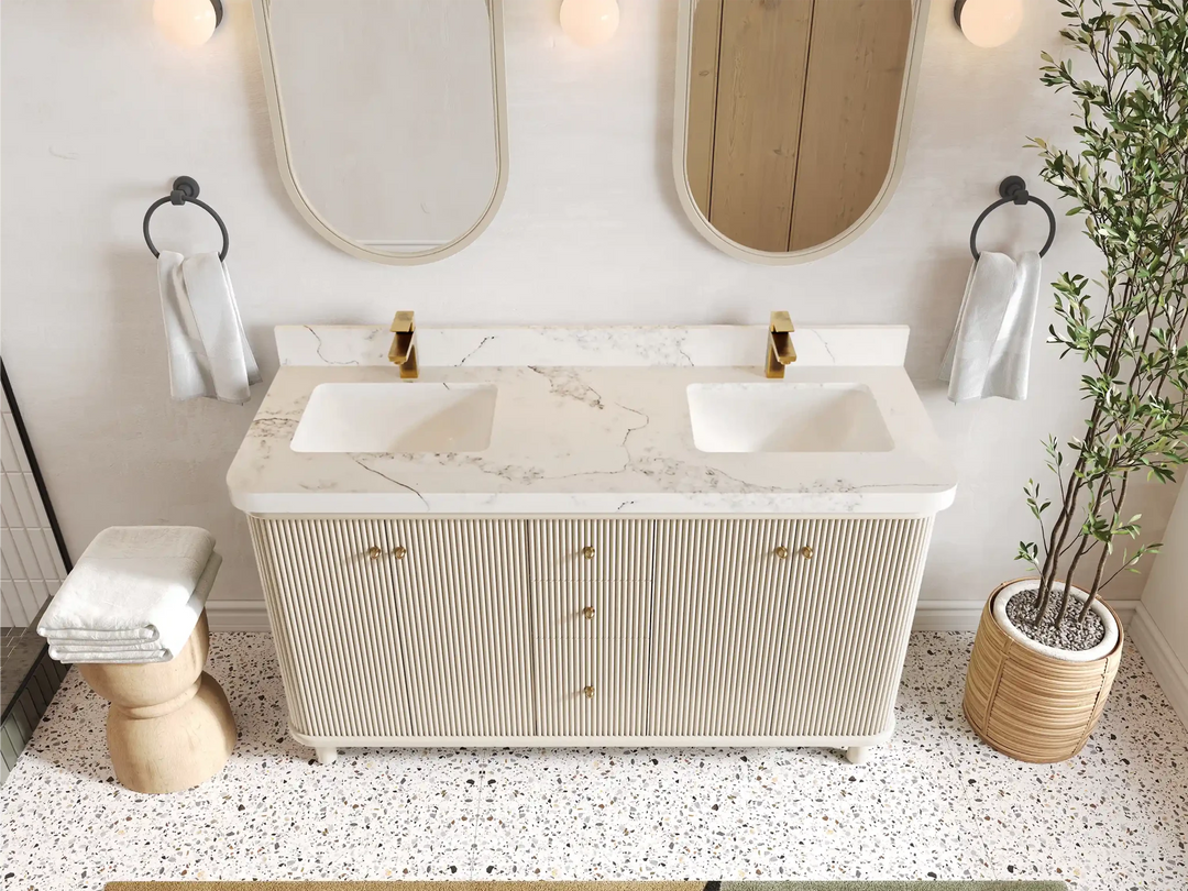 Miami 60 in. W x 22 in. D Double Sink Bathroom Vanity | 
              
                Alabaster
                
                  
             - MIA-CAB-ALB-59D - photo №13