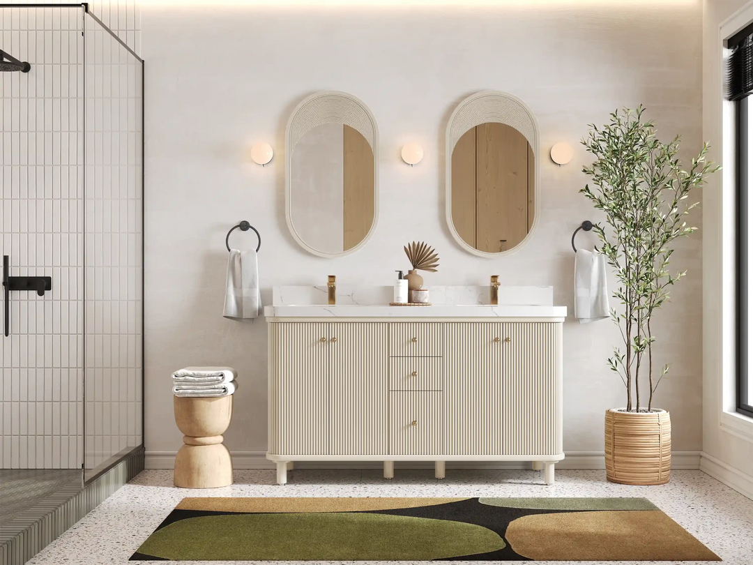 Miami 60 in. W x 22 in. D Double Sink Bathroom Vanity | 
              
                Alabaster
                
                  
             - MIA-CAB-ALB-59D - photo №5
