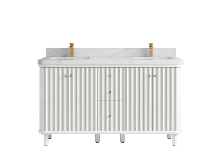 Miami 60 in. W x 22 in. D Double Sink Bathroom Vanity - photo 23