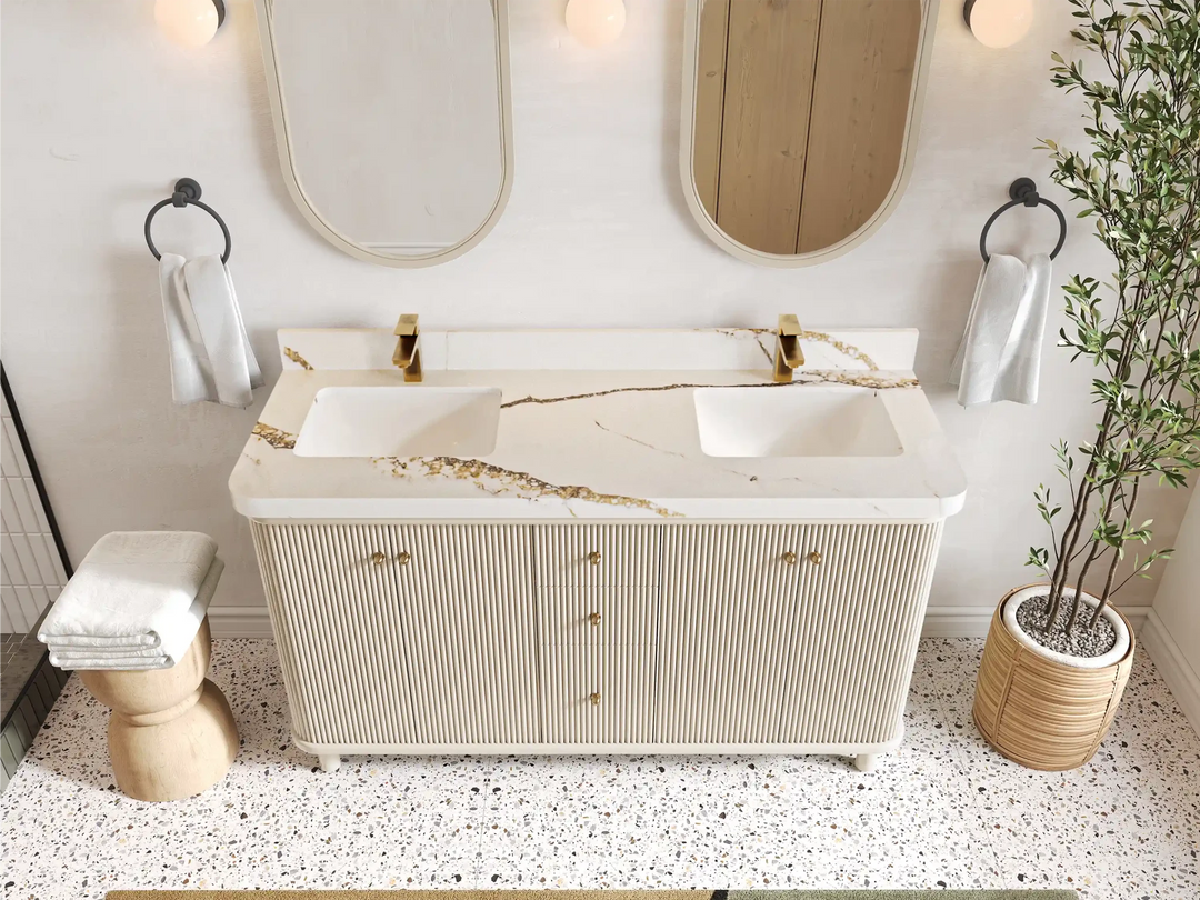 Miami 60 in. W x 22 in. D Double Sink Bathroom Vanity | 
              
                Alabaster
                
                  
             - MIA-CAB-ALB-59D - photo №15