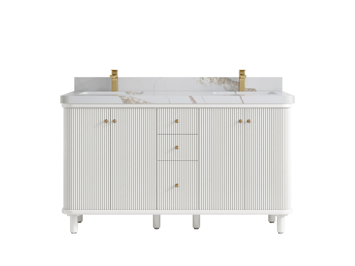 Miami 60 in. W x 22 in. D Double Sink Bathroom Vanity - Willow Bath and Vanity