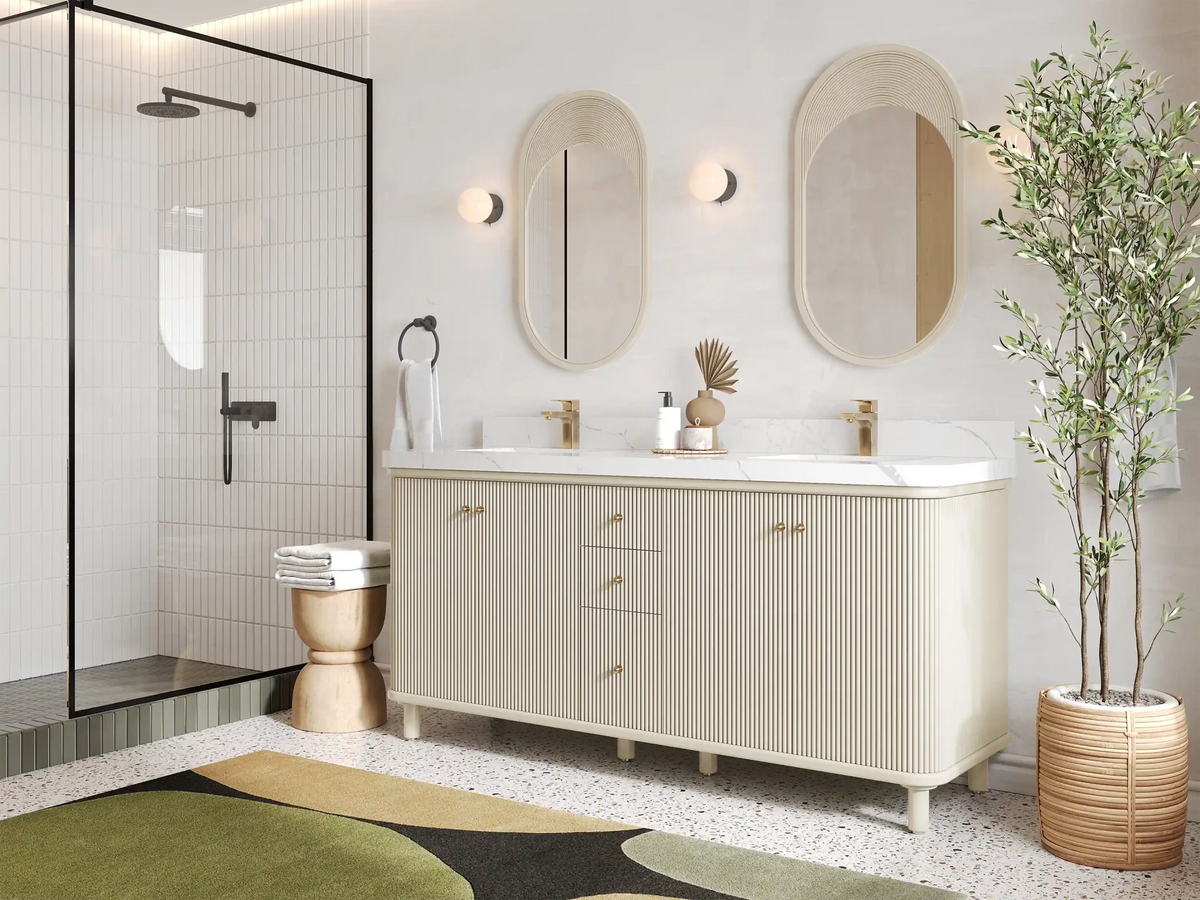 Miami 60 in. W x 22 in. D Double Sink Bathroom Vanity - Willow Bath and Vanity
