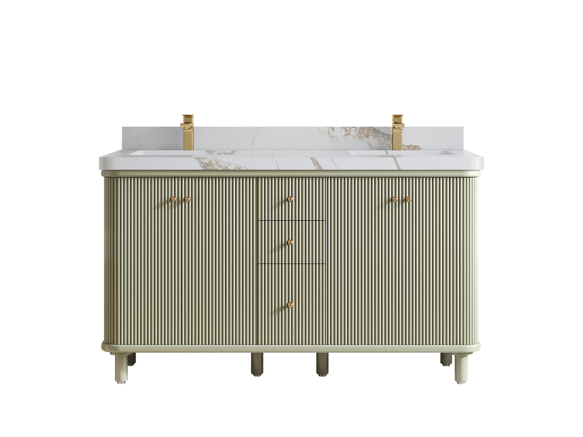 Miami 60 in. W x 22 in. D Double Sink Bathroom Vanity - Willow Bath and Vanity