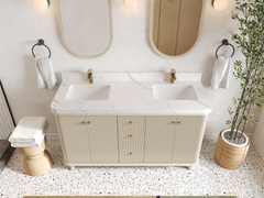 Miami 60 in. W x 22 in. D Double Sink Bathroom Vanity - photo 4