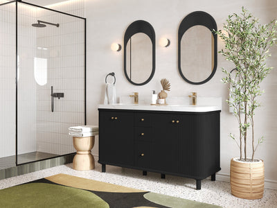 Miami 60 in. W x 22 in. D Double Sink Bathroom Vanity - Willow Bath and Vanity