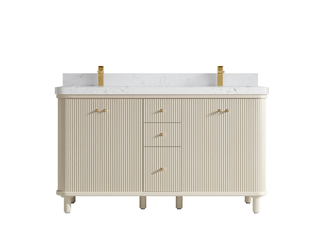 Miami 60 in. W x 22 in. D Double Sink Bathroom Vanity | 
              
                Alabaster
                
                  
             - MIA-CAB-ALB-59D - photo №20