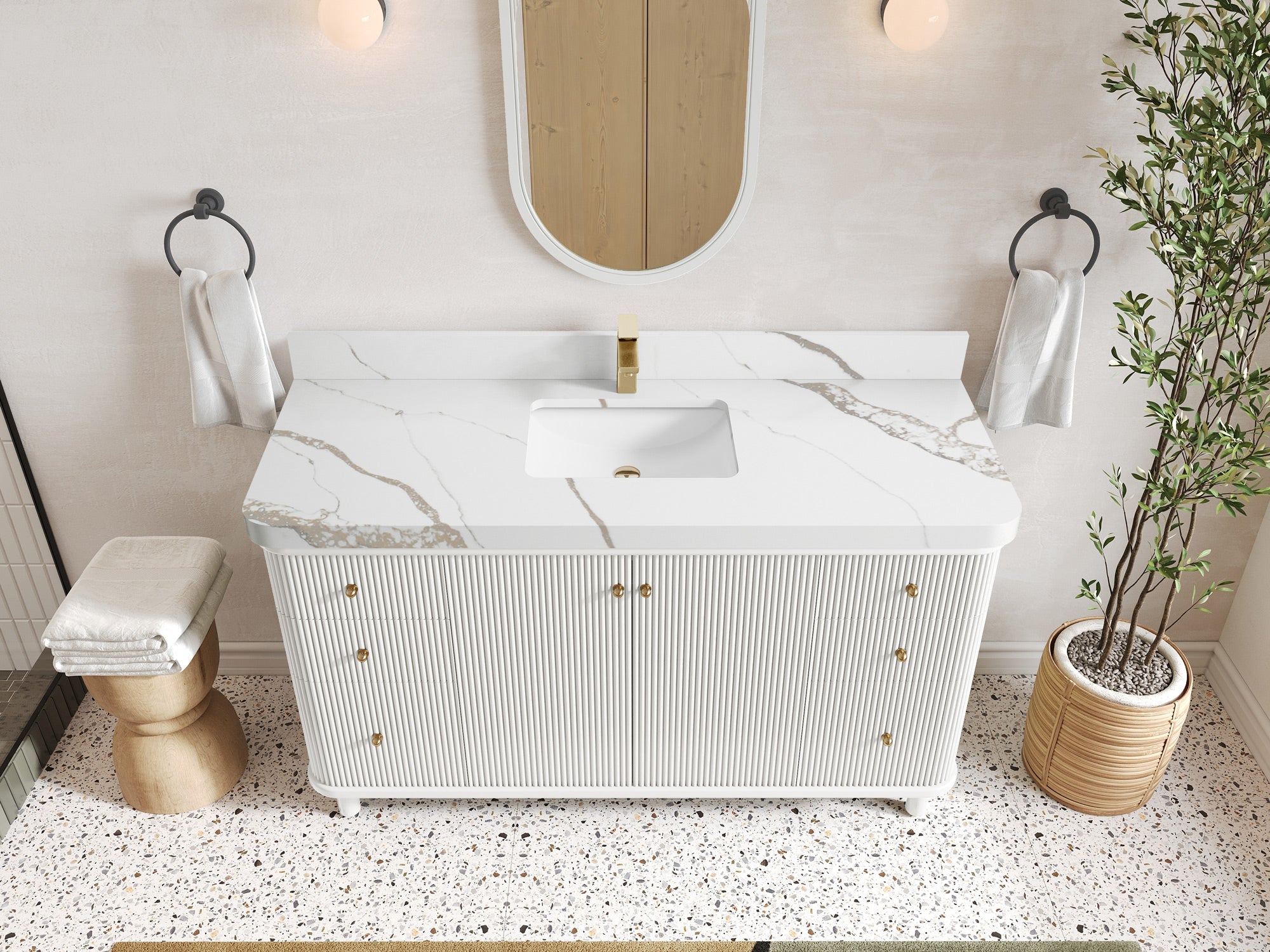 Miami 60 in. W x 22 in. D Single Sink Bathroom Vanity - Willow Bath and Vanity