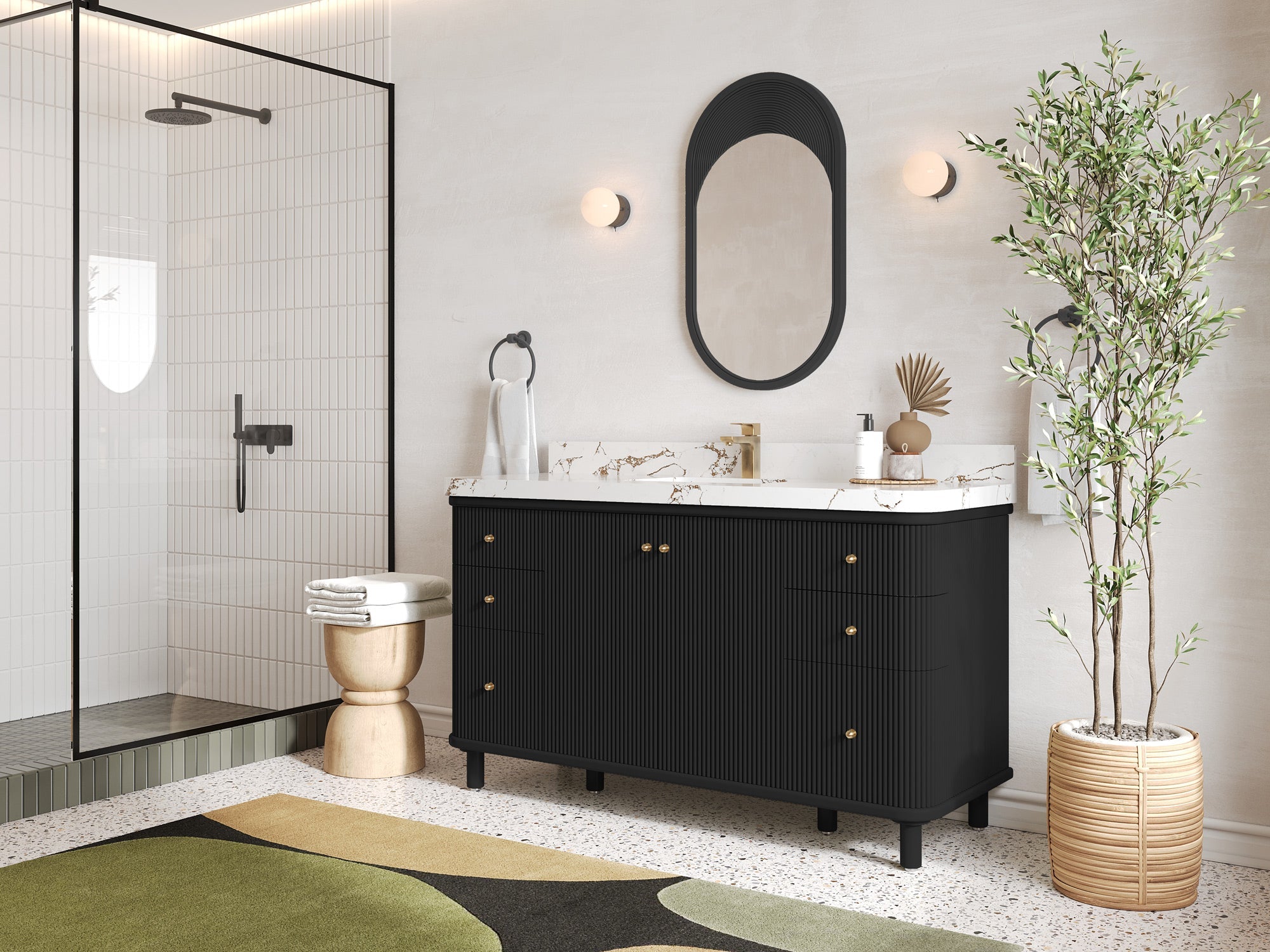 Miami 60 in. W x 22 in. D Single Sink Bathroom Vanity - Willow Bath and Vanity