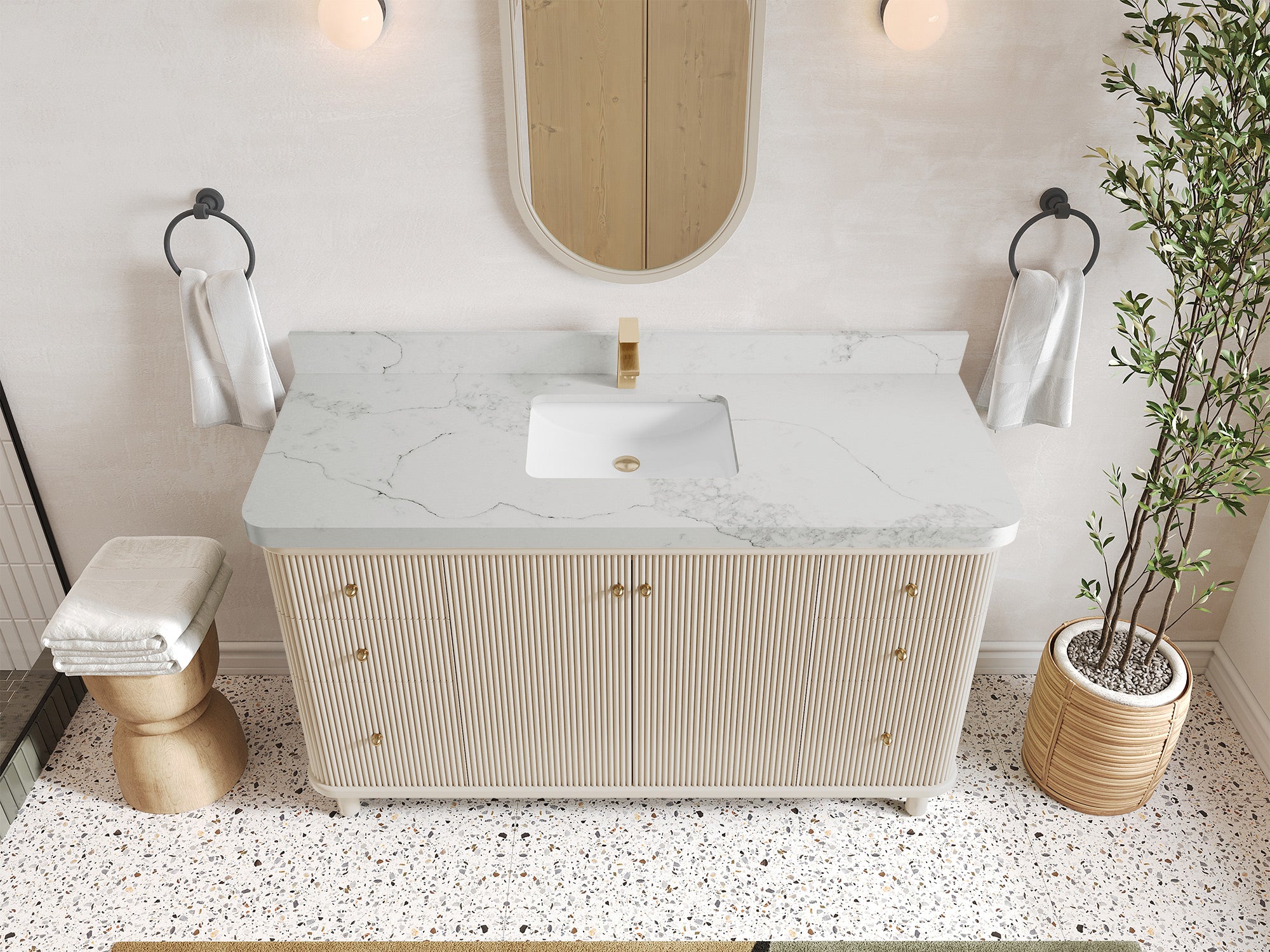 Miami 60 in. W x 22 in. D Single Sink Bathroom Vanity - Willow Bath and Vanity
