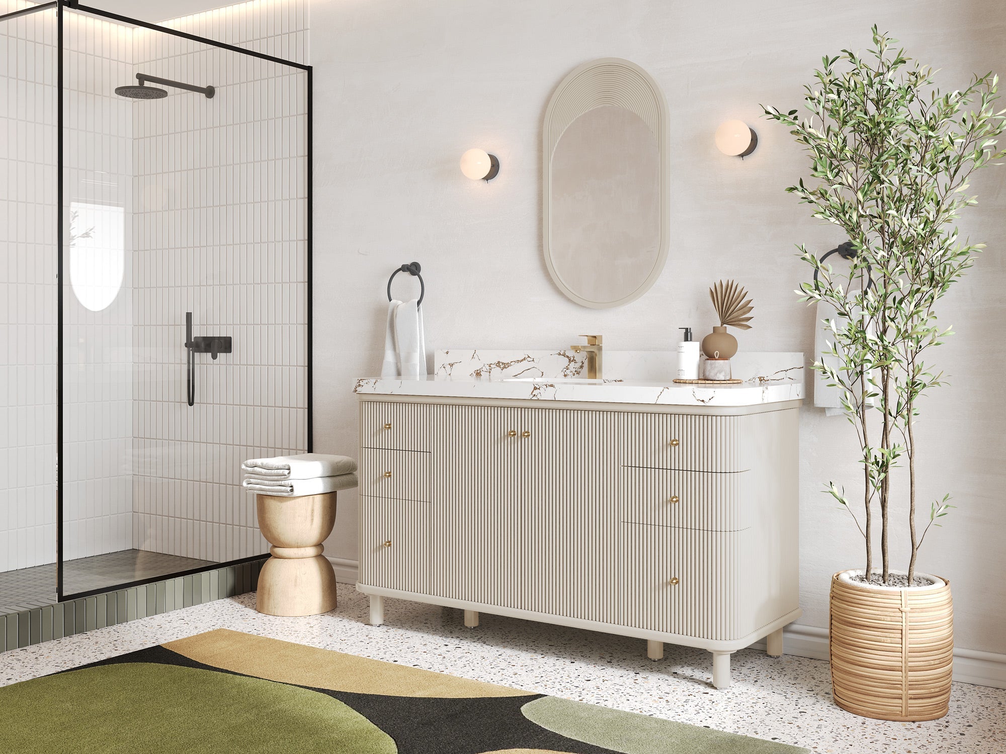 Miami 60 in. W x 22 in. D Single Sink Bathroom Vanity - Willow Bath and Vanity