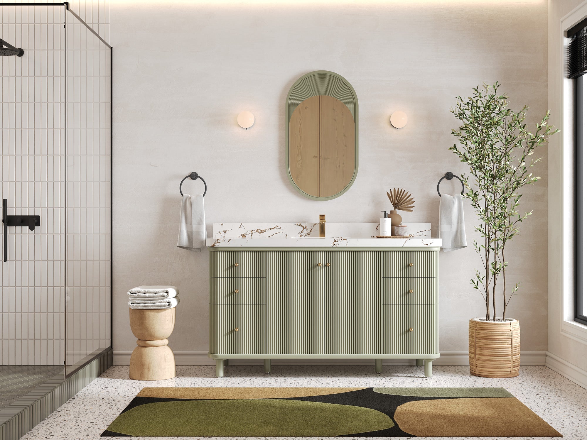Miami 60 in. W x 22 in. D Single Sink Bathroom Vanity - Willow Bath and Vanity