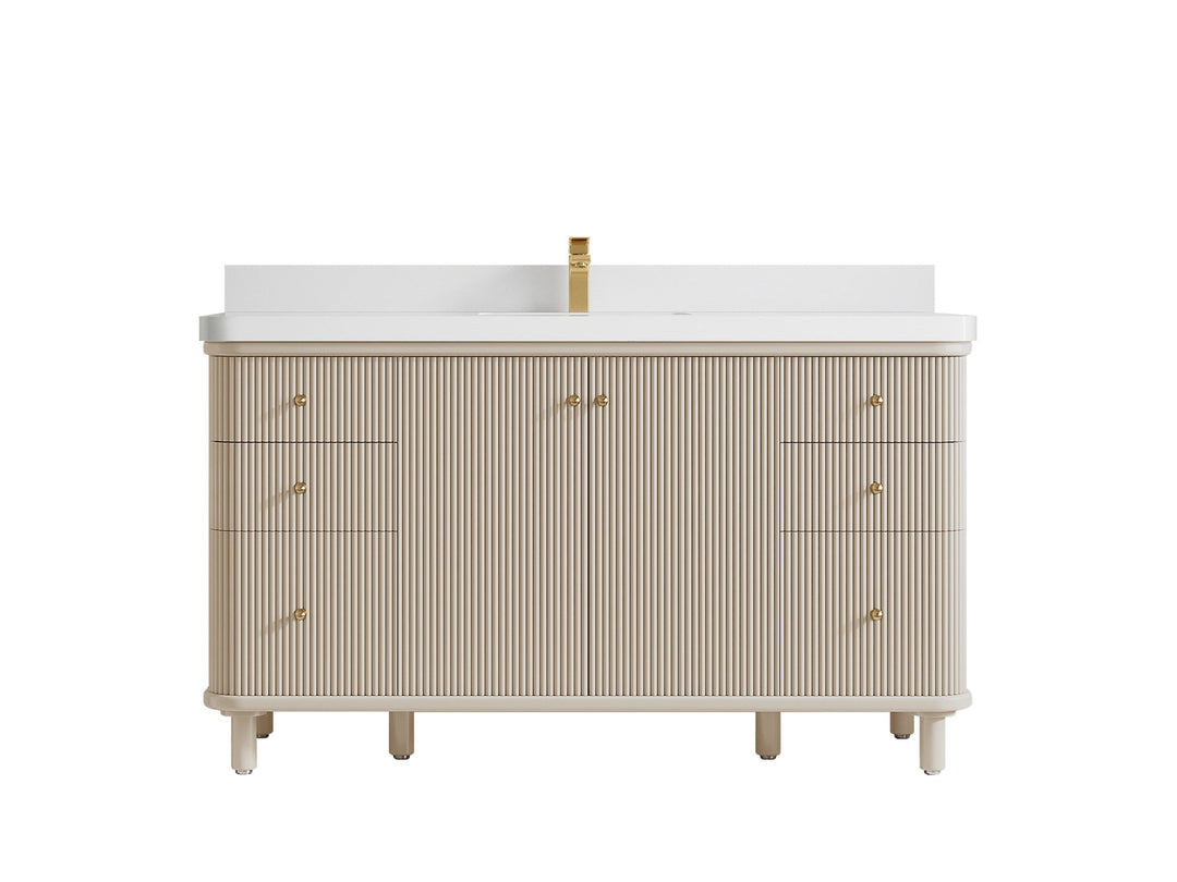 Miami 60 in. W x 22 in. D Single Sink Bathroom Vanity - Willow Bath and Vanity