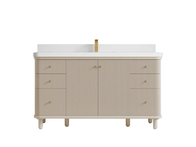 Miami 60 in. W x 22 in. D Single Sink Bathroom Vanity - Willow Bath and Vanity