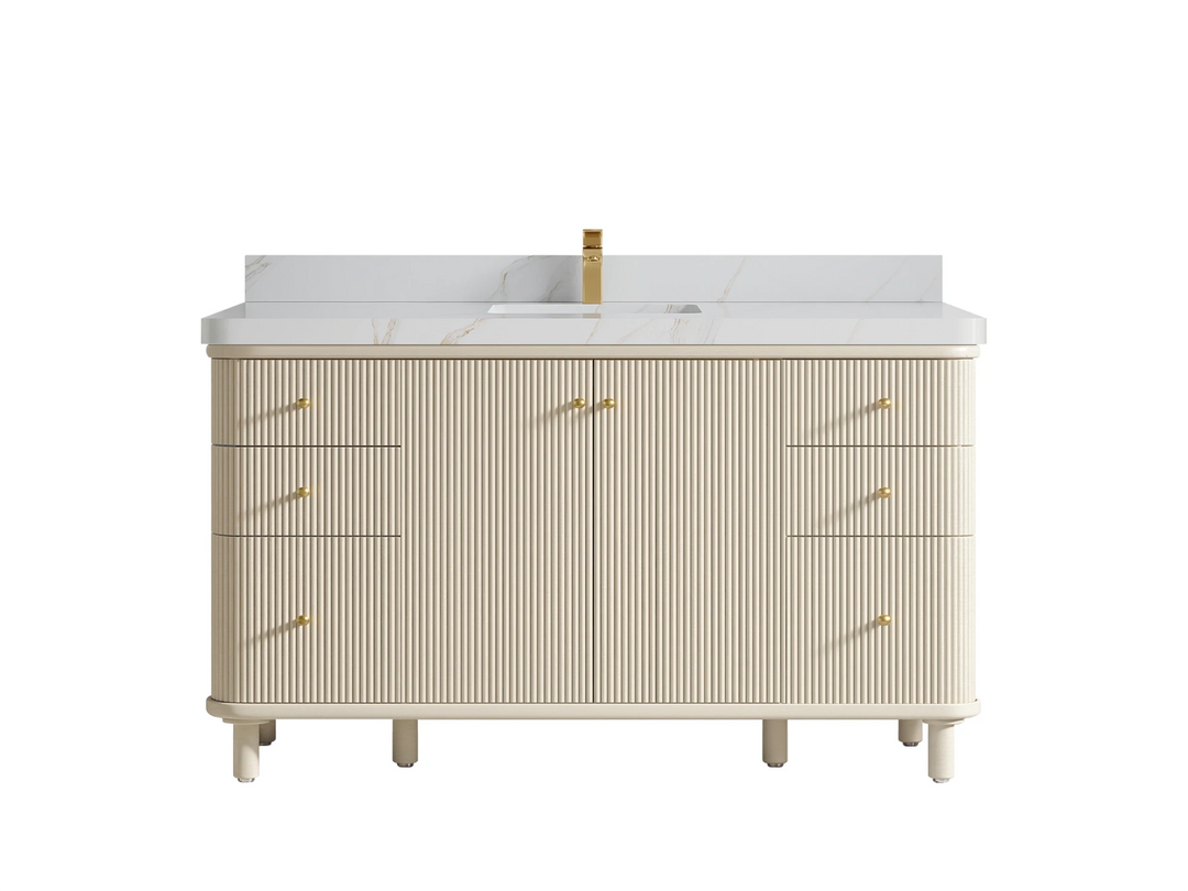 Miami 60 in. W x 22 in. D Single Sink Bathroom Vanity | 
              
                Alabaster
                
                  
             - MIA-CAB-ALB-59S - photo №17