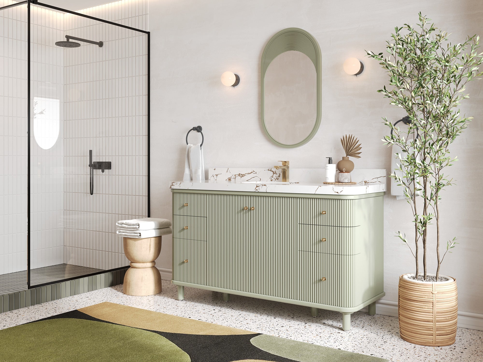 Miami 60 in. W x 22 in. D Single Sink Bathroom Vanity - Willow Bath and Vanity