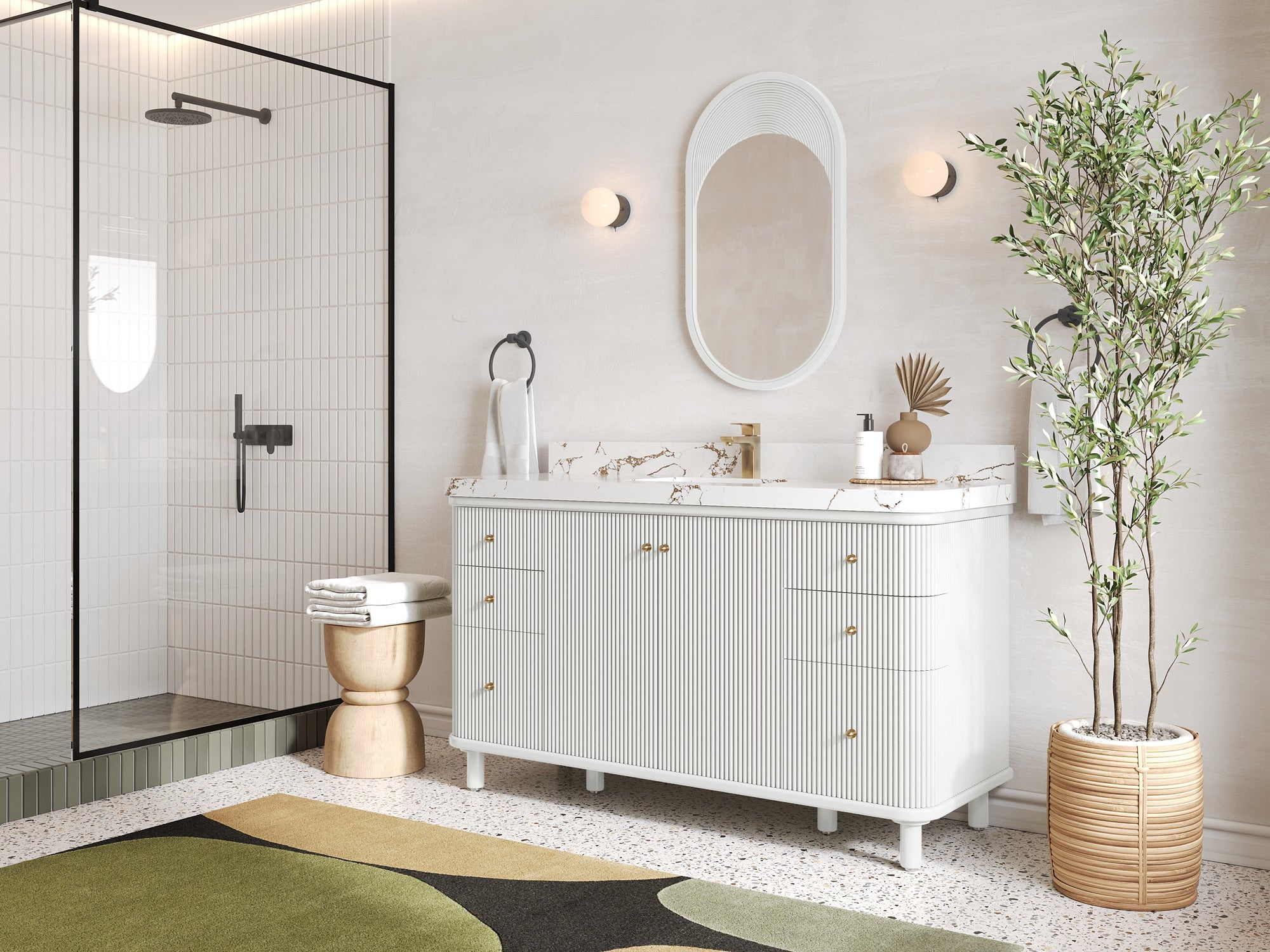 Miami 60 in. W x 22 in. D Single Sink Bathroom Vanity - Willow Bath and Vanity