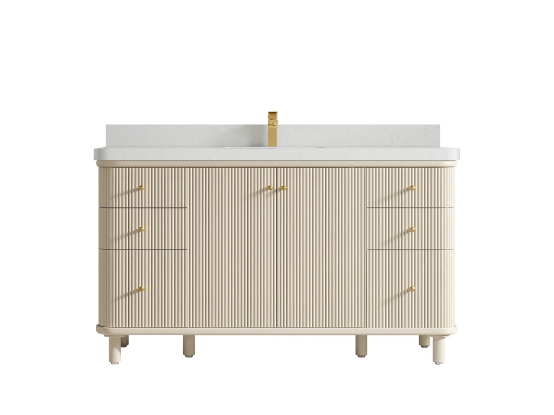 Miami 60 in. W x 22 in. D Single Sink Bathroom Vanity | 
              
                Alabaster
                
                  
             - MIA-CAB-ALB-59S - photo №10