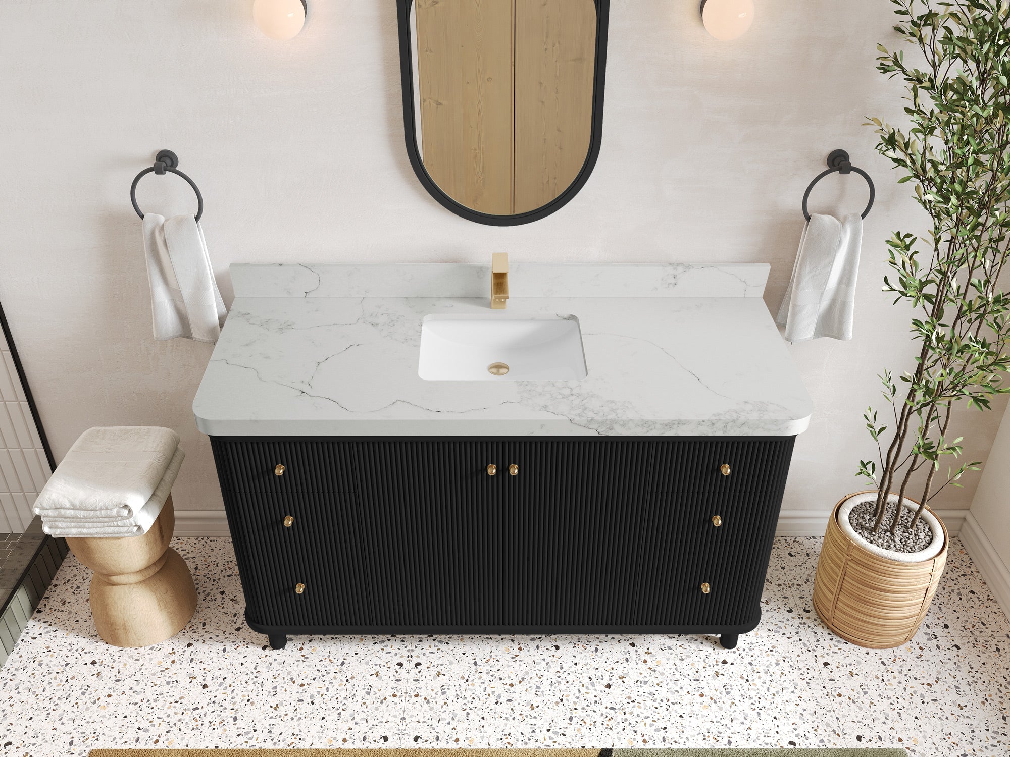 Miami 60 in. W x 22 in. D Single Sink Bathroom Vanity - Willow Bath and Vanity