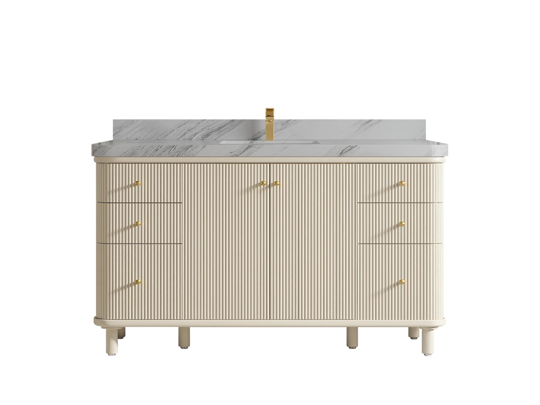 Miami 60 in. W x 22 in. D Single Sink Bathroom Vanity | 
              
                Alabaster
                
                  
             - MIA-CAB-ALB-59S - photo №21