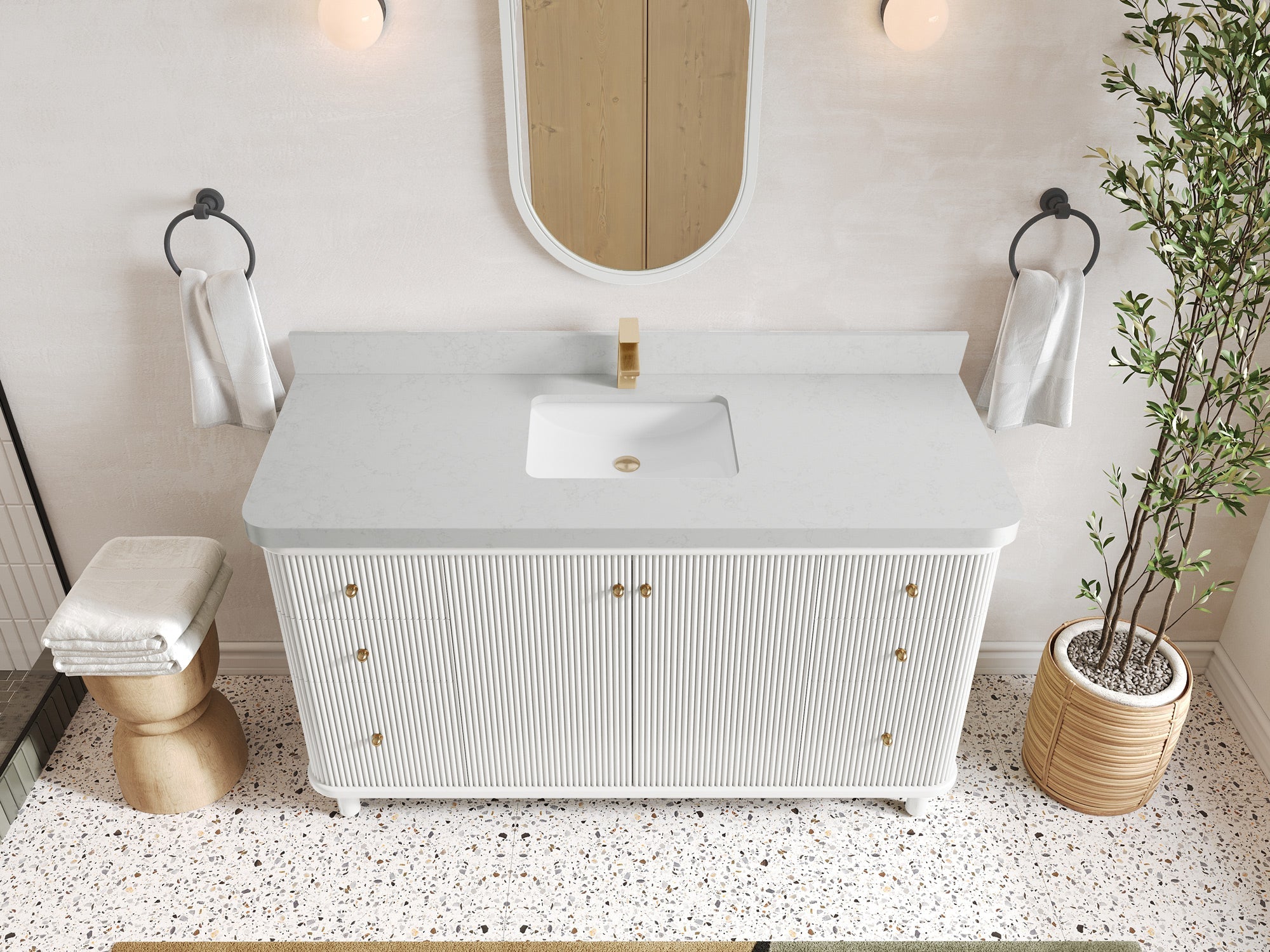 Miami 60 in. W x 22 in. D Single Sink Bathroom Vanity - Willow Bath and Vanity