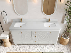 Miami 72 in. W x 22 in. D Double Sink Bathroom Vanity - photo 10