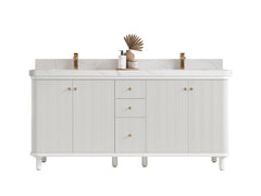 Miami 72 in. W x 22 in. D Double Sink Bathroom Vanity - photo 1