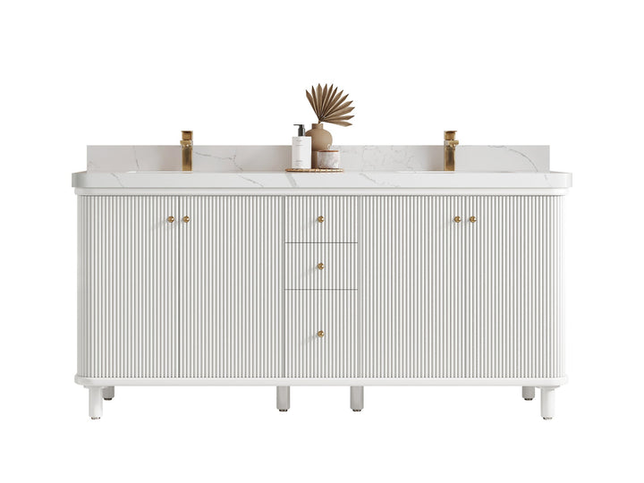 Miami 72 in. W x 22 in. D Double Sink Bathroom Vanity - photo 1